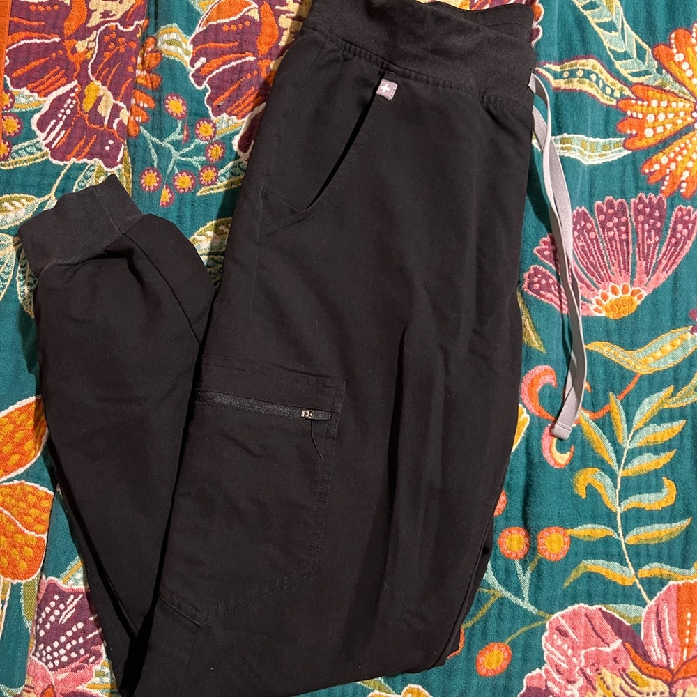 Figs Small Black Jogger Pants